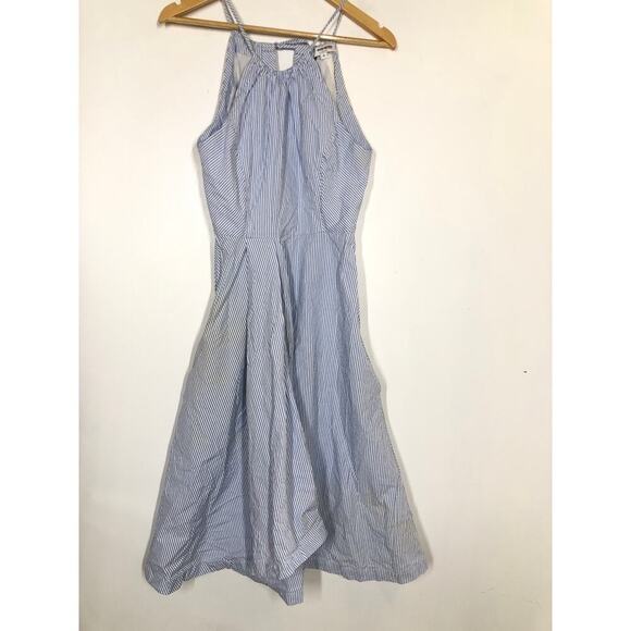 Jason Wu Apron Dress Sleeveless Fit & Flare Striped Blue & White 0 - Picture 3 of 9